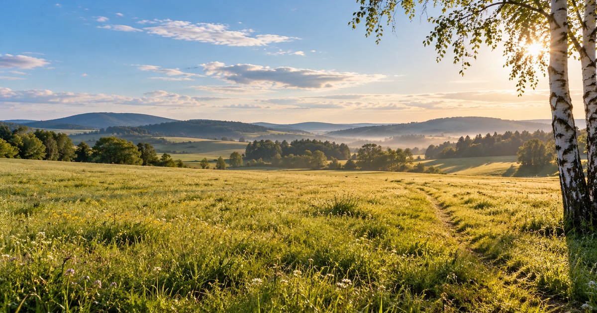 Prześwit. Chwila, w której jest miejsce na Ciebie. Światło na leśnej polanie.